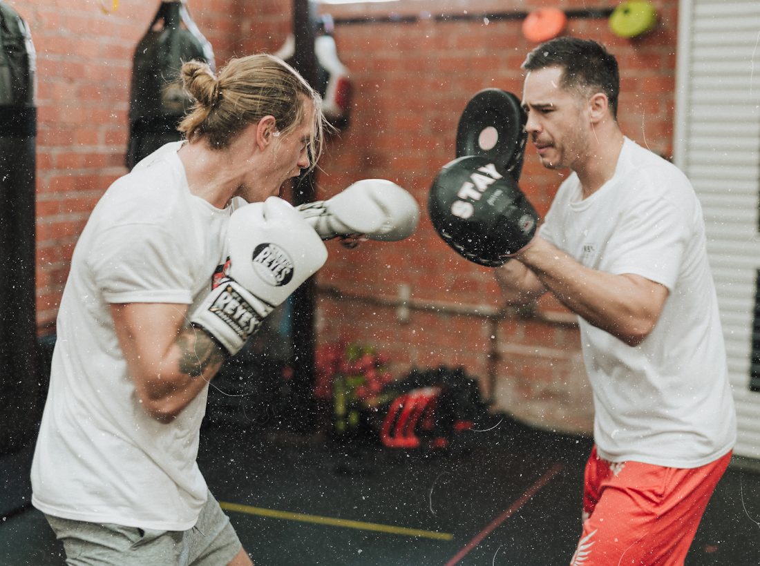 Fight Club class in The Bag Room at IRONHAUS